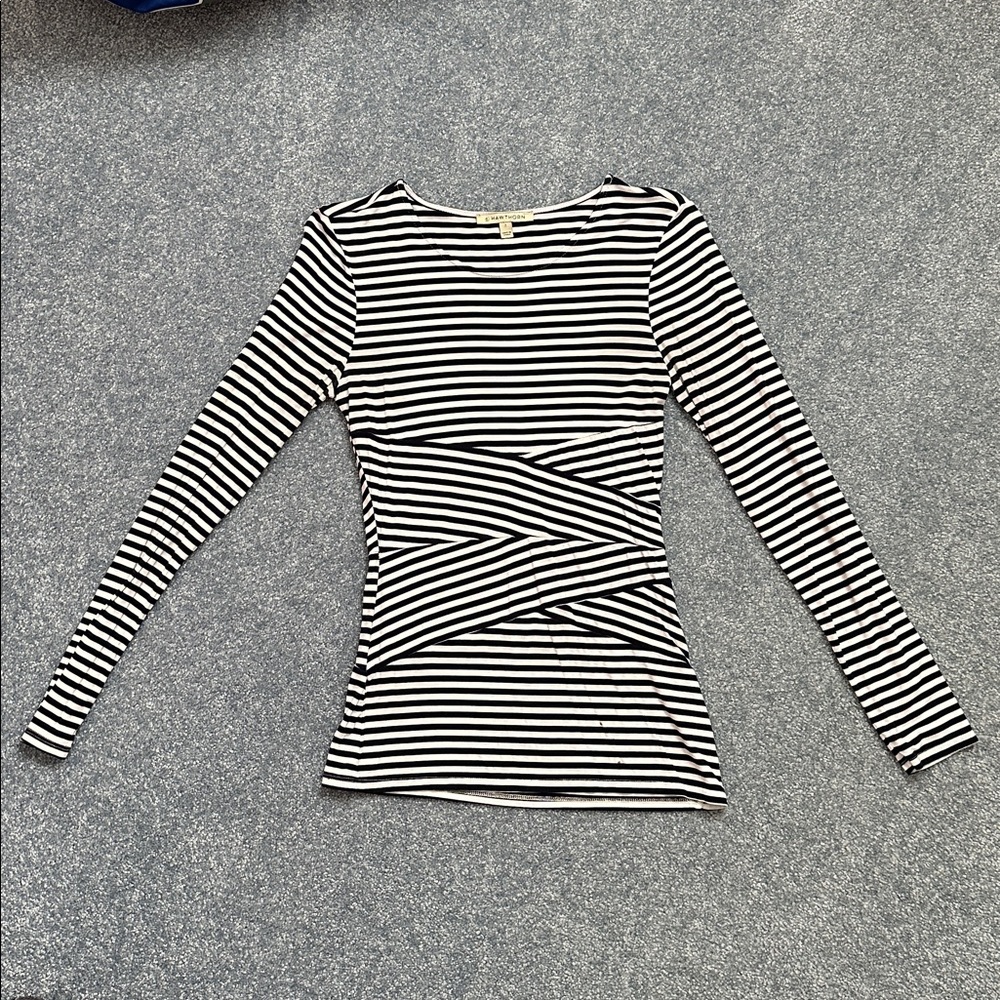 41 Hawthorn Monochrome Striped Top SMALL